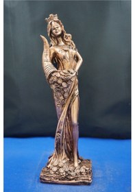 Resim Fortuna Bereket Tanrıçası Heykeli - 28 Cm Mitolojik Biblo Hediyelik Eşya Ev Dekor Bakır 