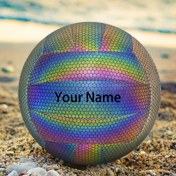 Resim Kişiselleştirilmiş Boyut 5 Gökkuşağı Voleybol - Yansıtıcı, İsim & Logo ile Özel Kazınmış - Ev Dekoru, Doğum Günleri, Yıldönümleri, Noel, Düğünler, Sevgililer Günü Hediyeleri için İdeal 