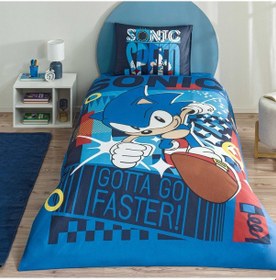 Resim Taç Lisanslı Sonic Classic Pamuk Tek Kişilik Nevresim Takımı 000000001000049039 Çok Renkli 