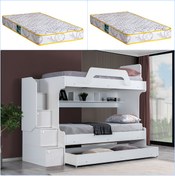 Resim Setaymobilya Ranza, Inci Beyaz 3 Lü Ranza + 2 Adet Comfort Yatak 