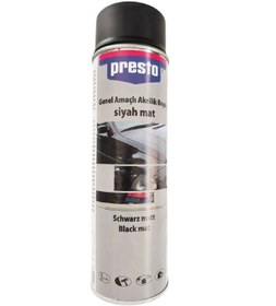 Resim Presto Mat Siyah Akrilik Sprey Boya 500 Ml. 