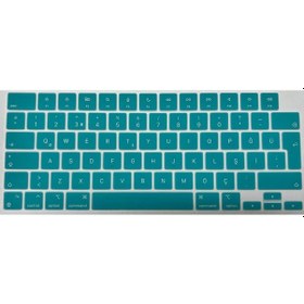 Resim Arabulalaca MacBook Uyumlu Air 15 A2941 M2 Türkçe Klavye Koruyucu Mint 