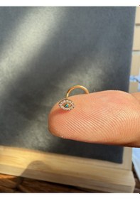 Resim Yüksek Kalite G23 Titanium Göz Zirkon 6x0.8mm Altın Titanyum Hızma Piercing 