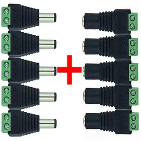 Resim Genel Markalar Alıon 5 Set 2.1mm Dc Power Jak Dişi Erkek Fiş Adaptör Ucu Klemensli 