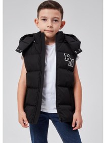 Resim Benitto Kids Kapüşonlu Erkek Çocuk Şişme Yelek 51310 Siyah 