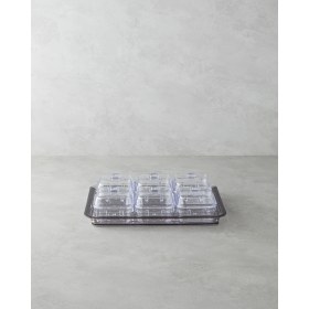 Resim English Home Axel Akrilik 6 Bölmeli Kahvaltılık 25 x 35 cm Antrasit 