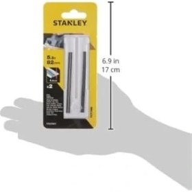 Resim Nisar Store STA35007 Planya Bıçak, Metalik, 2 Adet, 5.5 x 82 x 1.1 mm 