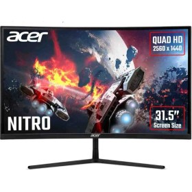 Resim Acer Nitro EI322QURPbmiippx 80cm 31.5 inç ZeroFrame QHD Curved 1500R 165Hz FreeSync Premium Pro DisplayHDR 400 VA LED 2xHDMI 2xDP MM Audio out EURO Siyah Acer EcoDisplay Gaming Monitor 