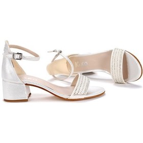 Resim Kiko 761 Günlük Kız Çocuk 3 Cm Topuk Sandalet Ayakkabı Sedef 