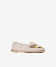 Resim Yargıcı Küçük Çiçek Desenli Nakış İşleme Espadril 26ykay4028x 006 Ekru 