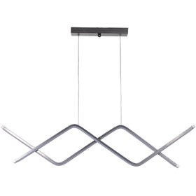 Resim Modavize Victoria Modern Tasarım Yatak Odası - Salon - Mutfak Yemek Masası Gri Renk Beyaz Ledli 2 Li Avize 