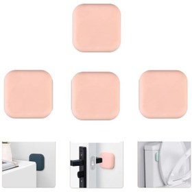 Resim Microcase Darbe Önleyici Yapışkanlı Silikon Kapı Kolu Stoperi Tamponu Kare Tasarım - Al5004 4 Adet 