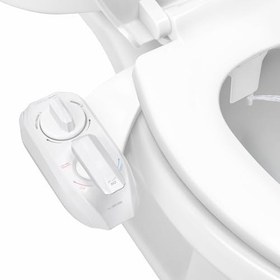 Resim LUXE Bidet NEO 320 Plus - Yeni Nesil Sıcak Su Bide Klozet Kapağı Eklentisi, Yenilikçi EZ-Kaldırma Menteşeleri, Çift Nozullu ve 360° Kendini Temizleme Modu (Beyaz) 