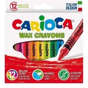 Resim Carioca Wax Yıkanabilir Pastel Boya Kalemi 12 Adet 