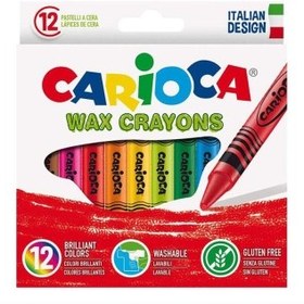 Resim Carioca Wax Yıkanabilir Pastel Boya Kalemi 12 Adet 