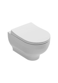 Resim Isvea Soluzione Xı Rimless -kanalsız Asma Klozet - Beyaz -pp Yavaş Kapanan Kapak Dahil-2 Parça 