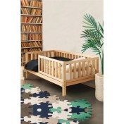 Resim Wooden Women World Doğal Ahşap Montessori Bebek ve Çocuk Karyolası Doğal Ahşap Ayaklı Yatak 60*120 