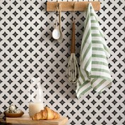 Resim 12/36 Adet 19.99/30.0 cm Minimalist Siyah Beyaz Çiçekli Geometrik Köşe Yapışkanlı Zemin Stickerları, Kolay Çıkarılabilir & Değiştirilebilir, Mutfak Duvarları, Dolap Yüzleri ve Yemek Odası Dekoru için Uygun, Vintage Tarzı B&B Süslemeleri 