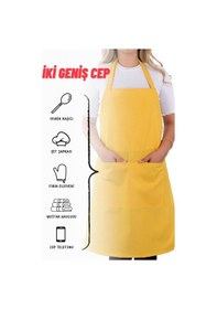 Resim Sevilya Simple Ayar Askılı Mutfak Önlüğü Sarı 