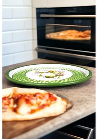 Resim 30 No Pizza Tabağı Tepsisi Supla Pasta Tabağı Servis Tabağı Fırın Tepsisi 30 Cm Yeşil 