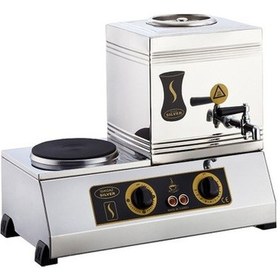 Resim Işıkgaz Silverinox 15 Lik Elektrikli 10 Litre 1 Demlikli Çay Kazanı Slvr-2080 