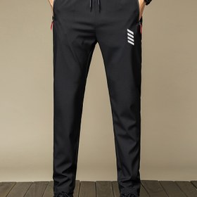 Resim Erkek Casual Koşu Pantolonu - Hafif, Hızlı Kuruyan, Çok Fonksiyonlu, Fermuar Detayları, Şık Baskı, İdeal Hediye, Normal Beden, Açık Hava Sporları ve Günlük Giyim için Mükemmel, Tatil Hediyeleri olarak da Kullanılabilir, Koşu Pantolonu 