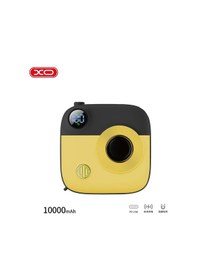 Resim Pr223 20w Pd Hızlı Type-c Usb-c 10000 Mah Magsafe Kablosuz 2 İn 1 Ekranlı Powerbank Şarj Aleti Sarı 