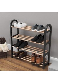 Resim Ahşap Çubuklu Ayakkabılık 6710 