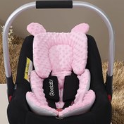 Resim Bebekler ve Küçük Çocuklar için Çift Taraflı Kalınlaşmış Sıcak Solunabilir Otomobil Koltuğu Astarı, Evrensel Uyarlama Yastığı, Polyester Lif, Pembe/Mavi, Pusetler, Yüksek Sandalyeler ve Seyahat için Uygun, 0-6 Yaş 