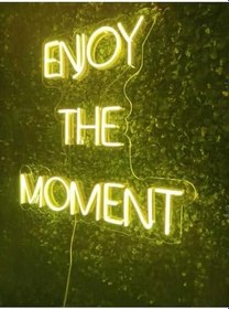 Resim dekoraven Enjoy The Moment Neon Led Tabela Sarı, enjoyss 