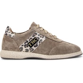 Resim Tamer Tanca Kadın Deri Bej Sneakers & Spor Ayakkabı 902 010 Bn Ayk SK24-25 Vzn Suet/leopar 