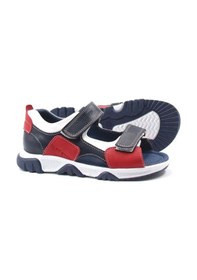Resim Fast Step Hakiki Deri Unisex Çocuk Klasik Sandalet 006ba009 Mavi - Kırmızı 