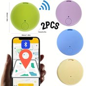 Resim 2 Adet Akıllı Cihaz Konum Takipçisi, Mini GPS Takip Aleti - Mobil Cüzdanlar, Anahtarlıklar, Evcil Köpekler ve Kediler için Kayıp Alarmı 