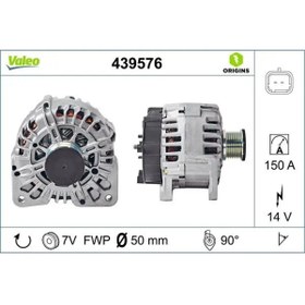 Resim Valeo ALTERNATOR 12V 150A VIVARO 2,0 CDTI LAGUNA II TRAFIC 2,0 DCI 