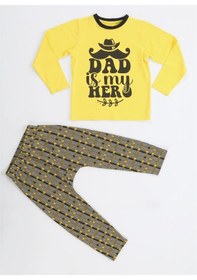 Resim Casabony My Dad Ekose Erkek Çocuk Pantolon + T-shirt Takım-desenli 