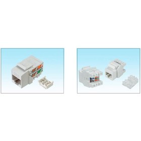 Resim HCS 8P8C RJ-45 UTP Keystone Jack CAT 6, LSA+ \u002F 110 IDC T568 A\u002FB, 180 derec 