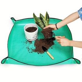 Resim 1 adet Dayanıklı Plastik Bahçe Saksı Matı, İç Mekan Saksı Düzenleme ve Toprak Değişiklikleri için Kare Nakil Pedleri, Sukulent Bitki Bakım Aracı Malzemeleri 
