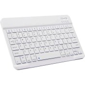 Resim TezMax Philips M9X S510J 10.1" Uyumlu Kablosuz Bluetooth Şarj Edilebilir Mini Q Klavye - Beyaz 