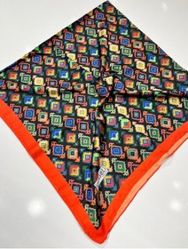 Resim İpekseli Pamuklu Eşarp Kilim Desen - 5 05 