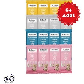 Resim Dr.sacchi Creamy Snack Karışık Sıvı Kedi Ödülü 4x14gr 64 Adet 