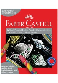 Resim Faber-castell Simli/Metalik Pastel Boya 6 Renk 