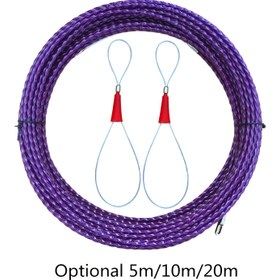 Resim 5m/10m/20m D Kesim Çubuklu Balık Bant Kablo Geçirme Seti, Duvar İçinden Tel Geçiği 