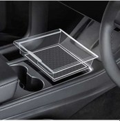 Resim Dancemonkey Tesla Model Y/3 Araç Merkezi Kontrol Kapsülü, Şeffaf Saklama Kutusu 