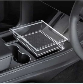 Resim Dancemonkey Tesla Model Y/3 Araç Merkezi Kontrol Kapsülü, Şeffaf Saklama Kutusu 