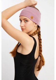 Resim Kadın Pamuklu Kaşkorse, Kaymaz, Terletmez, Ultra Hafif, Spor Saç Bandı Bandana - Tek Ebat / Gül Kurusu Gül Kurusu 