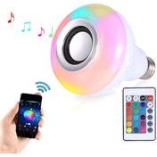 Resim POWERLUX Kumandalı Rgb Renkli Hoparlörlü Led Ampul Bluetooth 