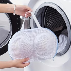 Resim 1 Adet Dayanıklı İç Çamaşırı Çamaşır Torbası - Fermuarlı Mesh Yıkama Koruma Kılıfı, Hassas Giysiler için Uygun, Deformasyon ve Hasarı Önlemek için Yuvarlak Tasarım, Çamaşır Torbaları 