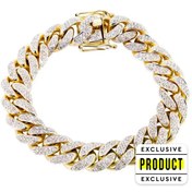 Resim RICH ICE BRACELET 14K REAL GOLD & REAL DIAMOND 1.65ct 