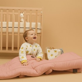 Resim Silkworm Life %100 İpek Saten Dış, Organik Yün Dolgulu Bebek Yorganı - 150x100 cm, Çıkarılabilir Kılıf - Bej 