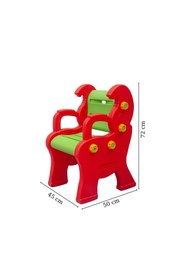 Resim KingKids King Kids Kral Sandalye Kırmızı/yeşil 